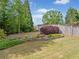 Landscaped backyard with retaining wall, lawn and partial fence for privacy at 1435 Harburn Ct, Cumming, GA 30041