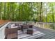 Inviting outdoor deck with stylish furniture, perfect for relaxing and entertaining guests at 607 Hickory Creek Ln, Woodstock, GA 30188