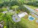 Aerial view of the park with playground, parking, recreation building and covered pool at 1911 Rollingwood Se Dr, Atlanta, GA 30316