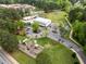 Aerial view of park featuring playground, parking, school building and recreational areas at 1911 Rollingwood Se Dr, Atlanta, GA 30316