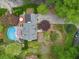 This aerial view shows a house with a pool and a well-manicured backyard at 68 Edwin Pl Nw, Atlanta, GA 30318