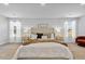 Expansive bedroom with soft carpet, neutral tones, with bedside lamps and a cozy reading nook at 192 Weldon Rd, Mcdonough, GA 30253