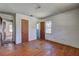 Bedroom with hardwood floors, and view to the interior rooms at 118 Ingleside Dr, Jonesboro, GA 30236
