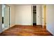 Bedroom with wood floor and closet at 1655 Tryon Rd, Atlanta, GA 30319