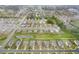 Overhead view of the neighborhood showcasing backyard green spaces and the tranquil surroundings at 59 Summer Nw Pl, Cartersville, GA 30121