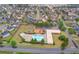 Aerial view of community pool and recreational amenities surrounded by homes in neighborhood at 59 Summer Nw Pl, Cartersville, GA 30121