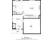 Floor plan of the first floor showing the kitchen, living room, dining area, bathroom, and garage at 59 Summer Nw Pl, Cartersville, GA 30121