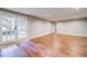 Finished basement area with hardwood flooring and exterior access at 1885 Vintage Dr, Snellville, GA 30078