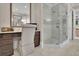Chic bathroom featuring walk-in shower and designer touches at 125 Windy Pines Pass, Roswell, GA 30075