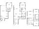 Three floor house plans include bedrooms, living areas, kitchen, and bathrooms at 125 Windy Pines Pass, Roswell, GA 30075