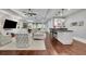 Finished basement featuring recessed lighting, wet bar, and hardwood floors at 125 Windy Pines Pass, Roswell, GA 30075