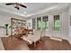 Office featuring hardwood floors, ample natural light, shiplap walls, and modern decor at 125 Windy Pines Pass, Roswell, GA 30075