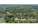 Aerial neighborhood shot, highlighting the wooded areas, numerous rooftops, and community atmosphere at 1720 Greystone Trce, Conyers, GA 30013