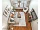 Aerial view of stylish living room with contemporary furnishings and decor at 955 Juniper Ne St # 2322, Atlanta, GA 30309