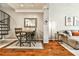 Cozy room with stylish furniture and a spiral staircase at 955 Juniper Ne St # 2322, Atlanta, GA 30309