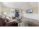 Comfortable basement living room with wood burning stove at 6265 Reives Rd, Cumming, GA 30041