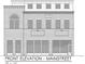 Detailed front elevation showcasing the building's design and architectural features at 9244 Main Street # 102, Woodstock, GA 30188