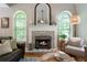 Close up of stone fireplace with decorative mantel and hearth, creating a cozy ambiance at 33 Kay Ne Rd, White, GA 30184