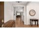 Inviting foyer with hardwood floors, elegant console table, and a view into the spacious living areas at 800 Ivy Crest Ln, Canton, GA 30115