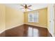 Bright bedroom featuring a ceiling fan, and hardwood floors at 2436 Camden Lake Nw Vw, Acworth, GA 30101