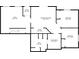 Basement floor plan featuring a recreation room, bedrooms, kitchenette, and bathroom at 2436 Camden Lake Nw Vw, Acworth, GA 30101