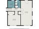 Basement floor plan featuring laundry, bath, bedroom and basement layout with dimensions at 3743 Tree Bark Trl, Decatur, GA 30034