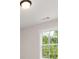 Bedroom with a large window with views of the surrounding wooded area at 150 Doris Path, Dallas, GA 30157