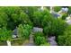 Aerial view of a home nestled among lush trees and well-manicured lawns at 3157 Sawyer Ne Ct, Marietta, GA 30066