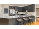 Modern kitchen with a white countertop island and a stainless-steel refrigerator at 3157 Sawyer Ne Ct, Marietta, GA 30066
