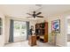 Comfortable home office with a large window view and a wood desk with built in storage at 3157 Sawyer Ne Ct, Marietta, GA 30066