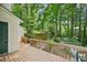 Back porch with a scenic view of the lush backyard landscape at 187 Timber Creek Sw Ln, Marietta, GA 30060