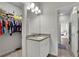 A bathroom with modern finishes featuring a granite countertop and a white sink and cabinet at 238 Harmony Lake Dr, Canton, GA 30115