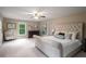 Large main bedroom featuring carpet, a queen bed, and abundant natural light at 299 Stockwood Dr, Woodstock, GA 30188
