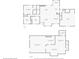 Combined floor plans showing both the first floor layout and unfinished basement space at 4145 White Oak Dr, Winston, GA 30187
