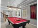 Finished basement with a pool table, hardwood accents, and recessed lights at 249 Thorncliff Lndg, Acworth, GA 30101
