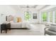 Spacious main bedroom with tray ceilings, large windows, and hardwood floors at 50 Dartmouth Ave, Avondale Estates, GA 30002