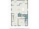 Detailed floor plan displaying the living room, kitchen, bedroom, laundry, and foyer layout at 2402 Lynn Iris Dr, Decatur, GA 30032