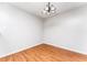 Small dining area with hardwood floors and decorative lighting at 414 Ridge Creek Dr, Clarkston, GA 30021