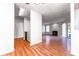 Bright living room with hardwood floors, fireplace and sliding glass doors leading to the exterior at 414 Ridge Creek Dr, Clarkston, GA 30021