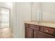 Bathroom view featuring a dark wood vanity with a light countertop at 15 Manas Ct, Covington, GA 30016