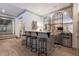 Basement bar includes counter seating, oven, and mirrored backsplash, perfect for entertaining at 101 Morgan Ln, Canton, GA 30115