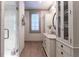 Bathroom showcases a marble countertop, sleek fixtures, and tiled shower at 101 Morgan Ln, Canton, GA 30115