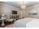 Inviting main bedroom with hardwood floors, chandelier, tv, and sitting area at 101 Morgan Ln, Canton, GA 30115