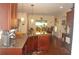 Open kitchen with granite countertops, stainless steel appliances, and an island with seating at 504 Liverpool Dr, Mcdonough, GA 30252