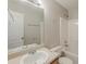 Bathroom vanity with a large mirror and tub at 229 Millwheel Dr, Villa Rica, GA 30180