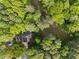 Expansive aerial view of a property nestled in a lush, green wooded area, offering privacy and natural beauty at 601 Ashley Forest Nw Dr, Acworth, GA 30102