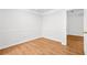 Cozy office space featuring wood-look flooring, crown molding, and white walls at 901 Gettysburg Pl, Atlanta, GA 30350