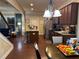 Modern kitchen featuring granite countertops, stainless steel appliances, and an open floor plan at 269 Privet Cir, Suwanee, GA 30024