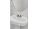 Simple bathroom featuring a pedestal sink and round mirror creating a clean and functional space at 3562 Greenwich Ave, Duluth, GA 30096
