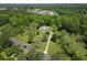 Expansive aerial view of a secluded home surrounded by lush greenery in a tranquil setting at 11433 Panhandle Rd, Hampton, GA 30228